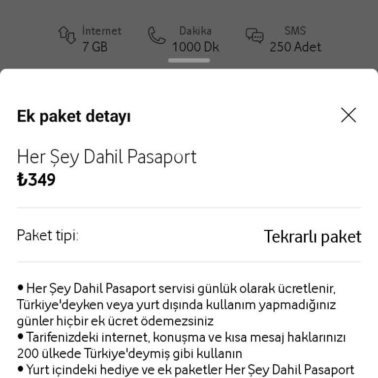 Vodafone Yurt Dışı Paketi Ve Kasko Kesintisi Hakkında Şikayet
