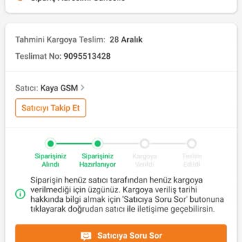 Trendyol'dan Aldığım Ürün 1 Aydır Kargoya Verilmiyor