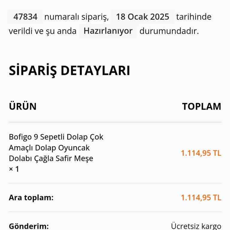 Sipariş İadesi Ve Ödeme Sorunu