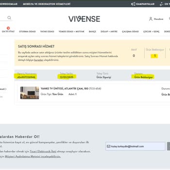 Vivense Sipariş Süreci Ve Müşteri Hizmetleri Sorunu