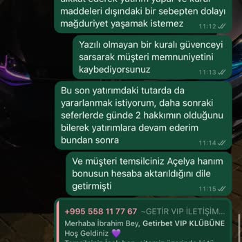 Getirbet'in Haksız Bonus İptali Ve Keyfi Kural Değişikliği