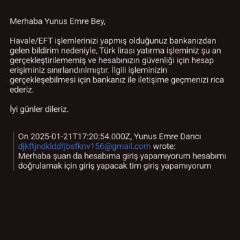 BTCTURK'te Para İadesi Sorunu