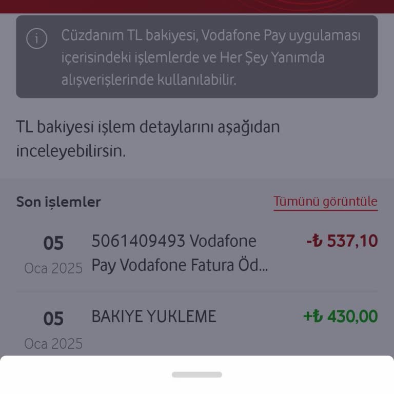 Vodafone Yanımda Premium Cüzdan Kodu Hatası