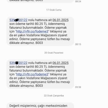 Vodafone Fatura Belirsizliği Ve Hatalı Hat Kısıtlaması