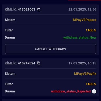 Çekim İşlemlerinde Sürekli İptal Ve Müşteri Hizmetlerinde Zorluk