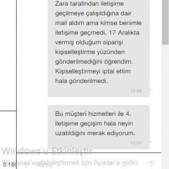 Zara'dan Kişiselleştirilmiş Ürün Teslimatında Büyük Gecikme