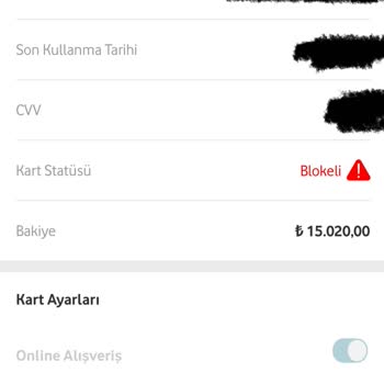 Vodafone Pay Hesabımda Bloke Ve Gecikmeli İade Sorunu