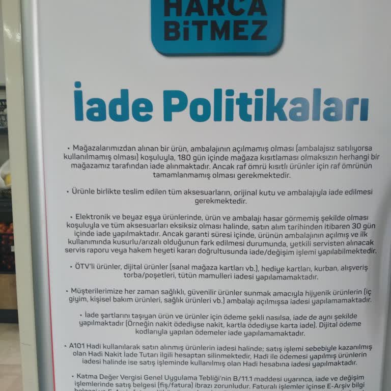 A101'de İade Politikası Sorunu Ve Müşteri Memnuniyetsizliği!