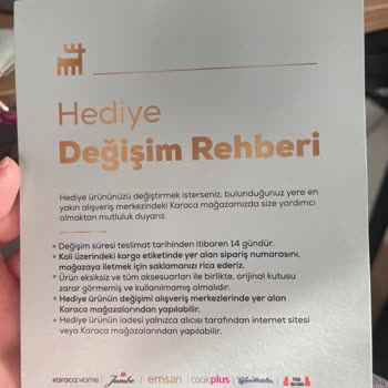 Karaca Mağazasında Değişim Sorunu