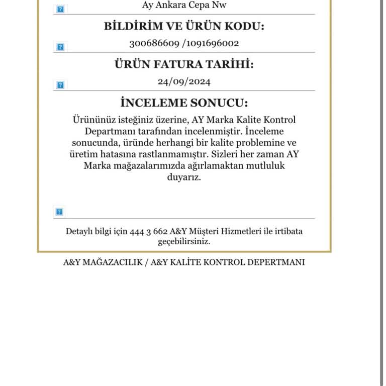 Network Gömlekte Kalite Sorunu Ve İade Talebi