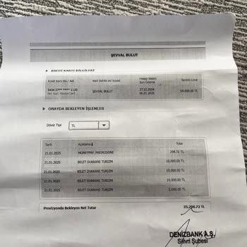 Denizbank'tan Gelen Şüpheli İşlem Mesajlarıyla Mağduriyet