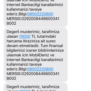Denizbank'tan Gelen Şüpheli İşlem Mesajlarıyla Mağduriyet