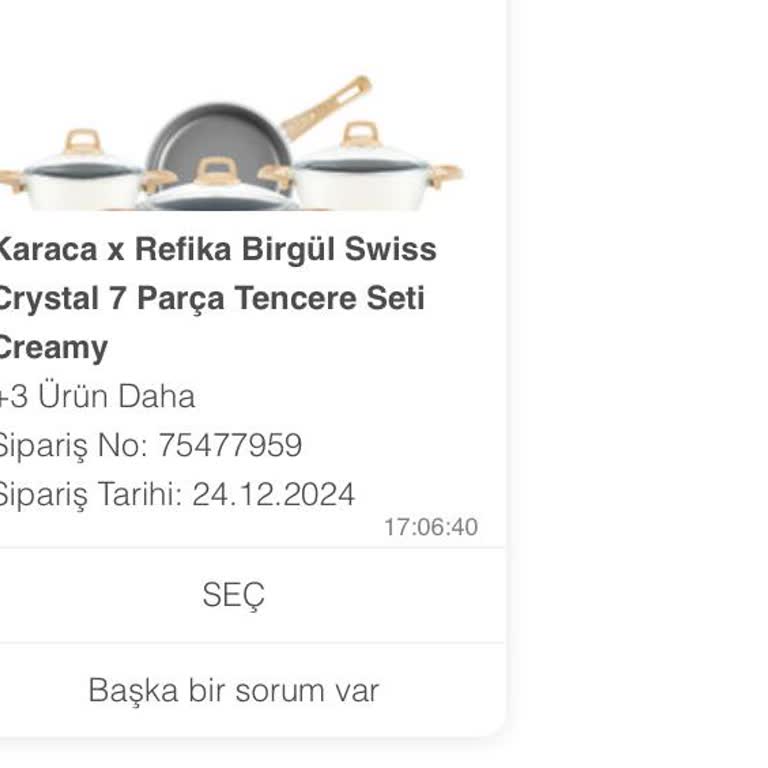 Karaca Züccaciye İptal Edilen Tencere Setinin Ücreti İade Edilmedi