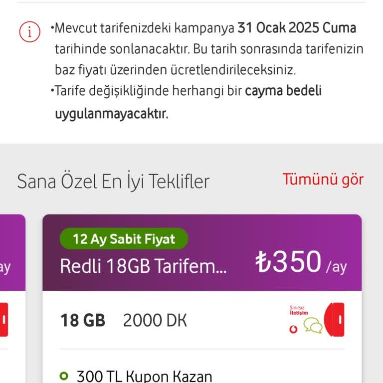 Vodafone Fahiş Zam: Tarife Yenileme Şikayeti