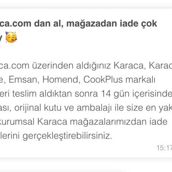 Karaca'da İade Sürecinde Yaşanan Sorun Ve Yanıltıcı Bilgilendirme