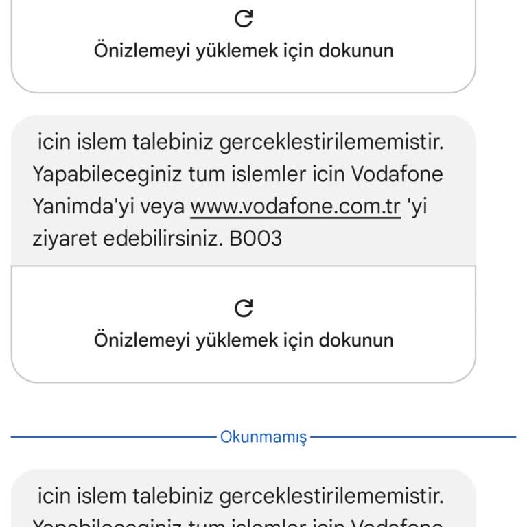 Vodafone Sistem Hatası Nedeniyle Ek Paket Alamama Sorunu
