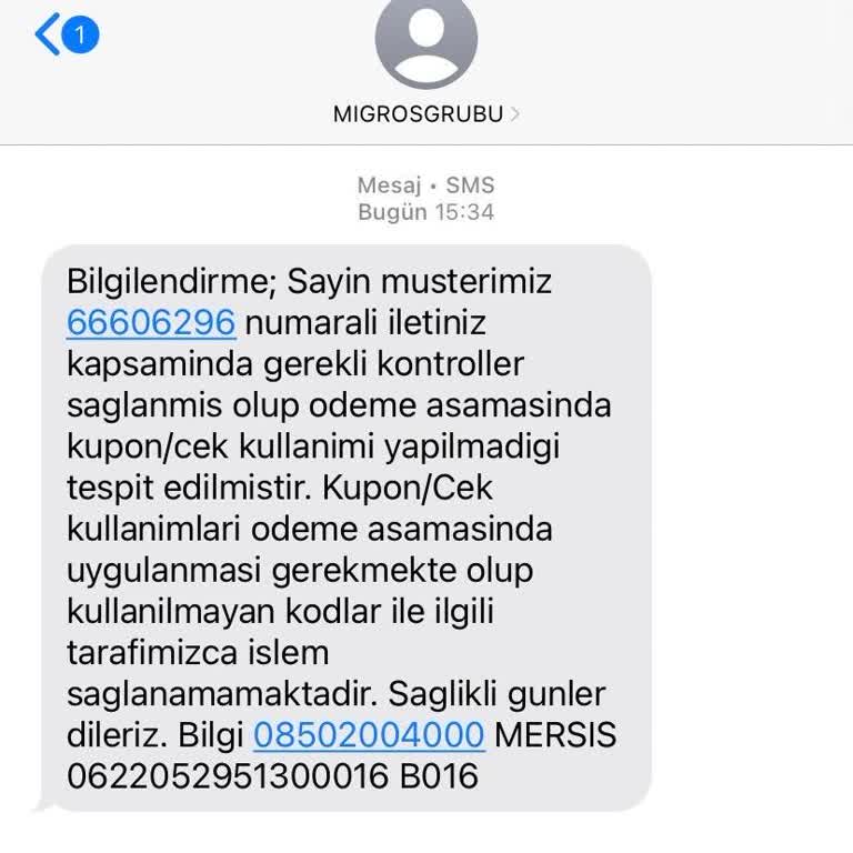 Migros Sanal Market Kupon Sorunu Ve Müşteri Hizmetleri Tutarsızlığı