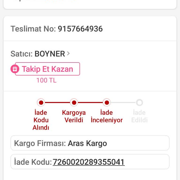 Boyner Yanlış Ve Lekeli Ürün Gönderimi