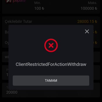 Kazanılan Paranın Çekim Sorunu Ve Profil İptali