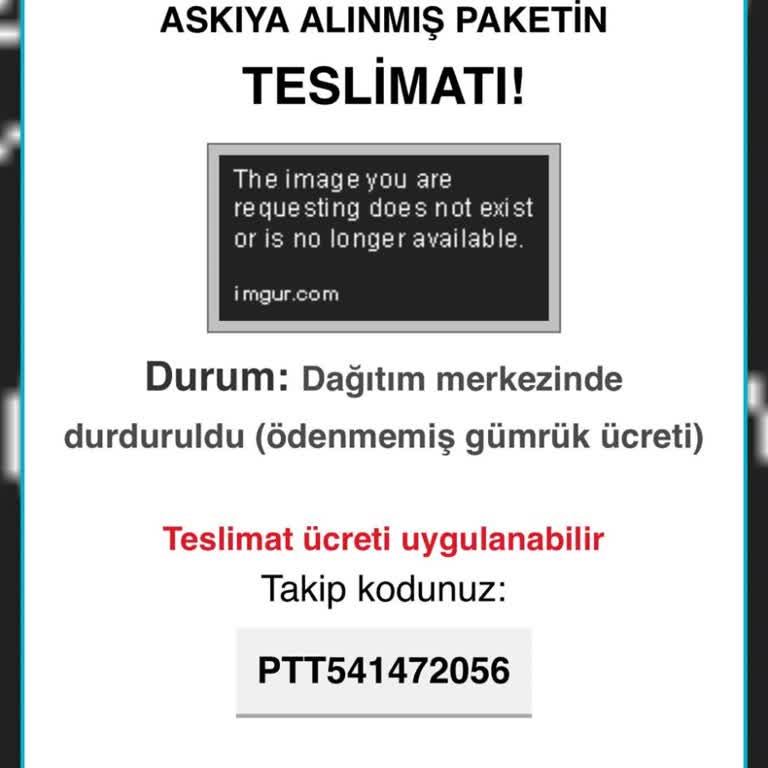 PTT Kargo Adına Gelen Sahte E-postalarla İlgili Şikayet