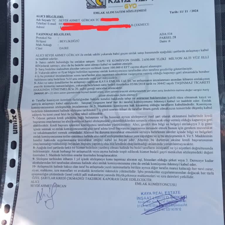 Kaya Yapı'dan Kapora Mağduriyeti