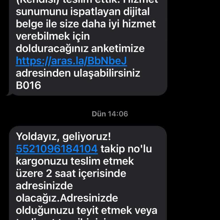 Aras Kargo Teslimat Gecikmeleri Ve İletişim Sorunları