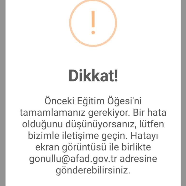 AFAD Tamamlanan Eğitimler Sistemde Görünmüyor