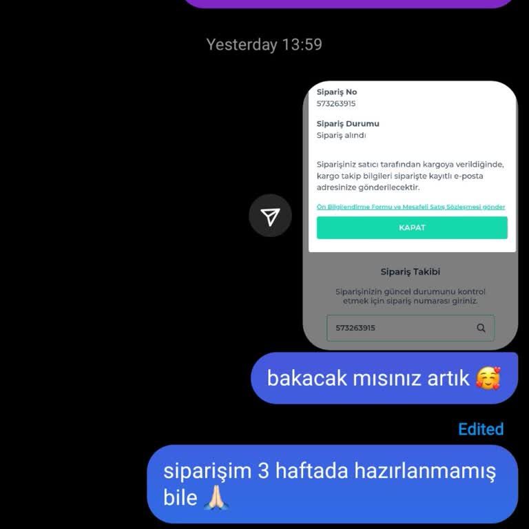 Siparişim Gelmedi, Paramı Geri İstiyorum