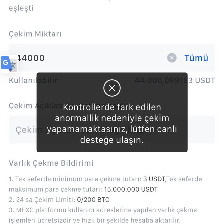 Mexc Hesabımın Anlamsız Kapanışı İşlerimi Engelliyor