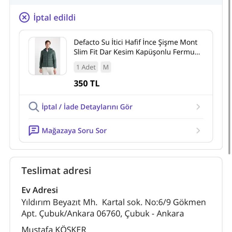 İndirimli Ürün Siparişi İptali Ve Yetersiz Müşteri Hizmeti