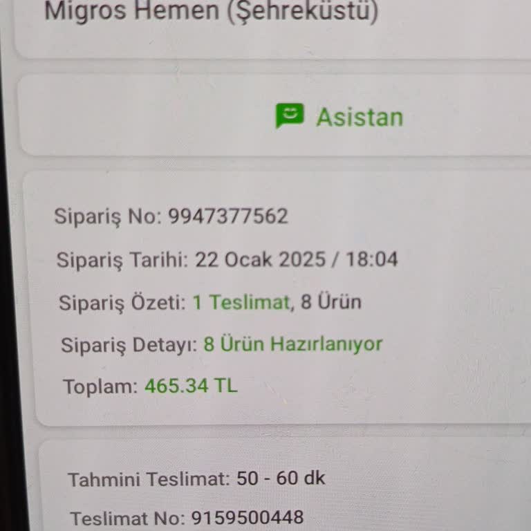 Migros Hemen: Sipariş Gecikmesi Ve Yetersiz Destek