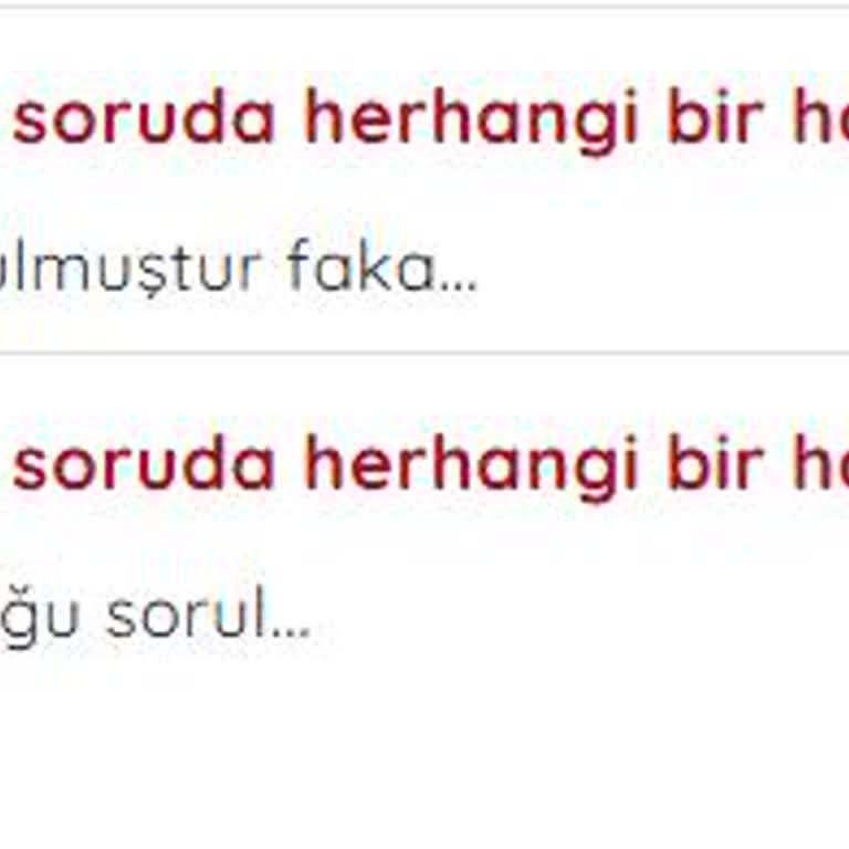 Hatalı Sorular Ve Yanıltıcı Sınav Deneyimi