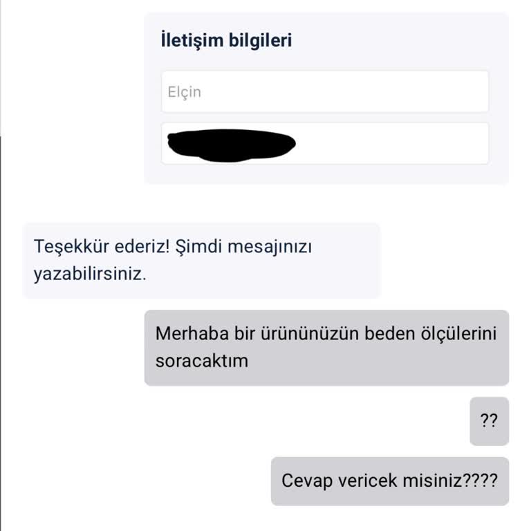 Canlı Destek Cevapsız Kaldı: Beden Ölçüleri Belirsizliği