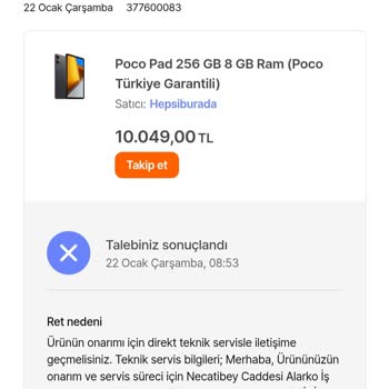Hepsiburada'dan Aldığım Cihazda Ekran Sorunu