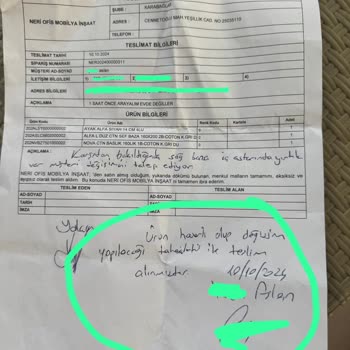 Hasarlı Ürün Teslimatı Ve Geciken Değişim Talebi