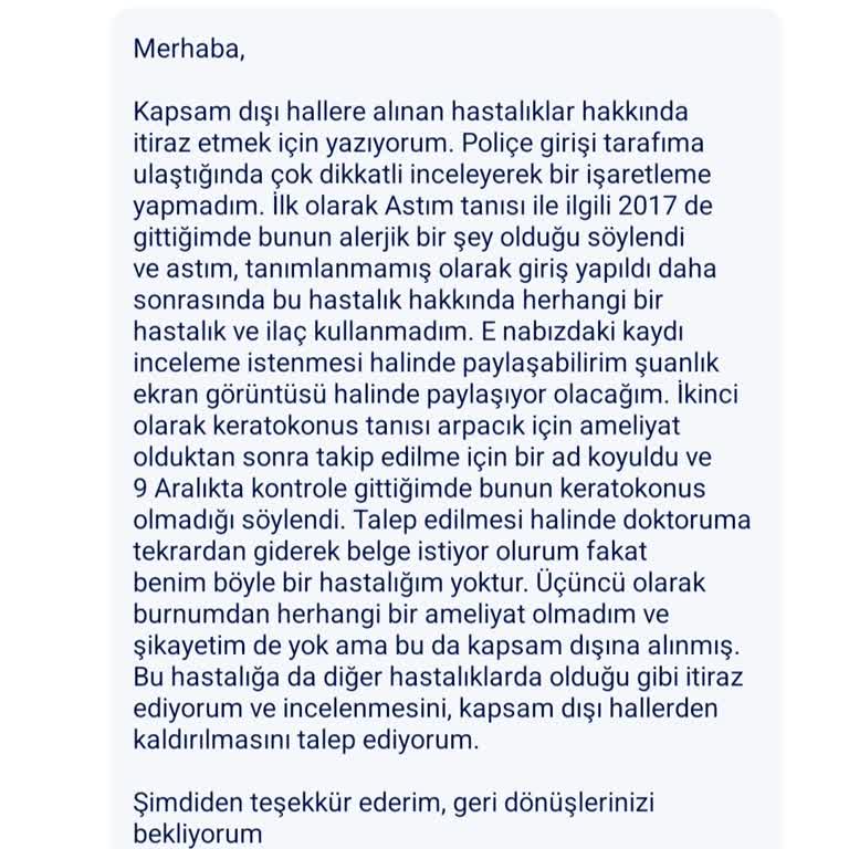 Sağlık Sigortası Kapsam Dışı Sorunları