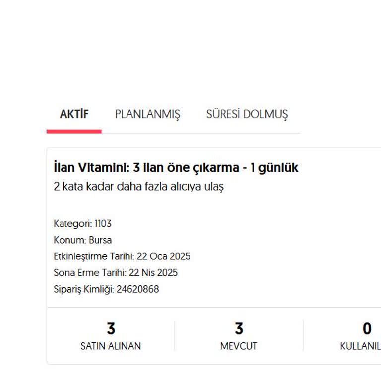 Ücretini Ödediğim İlanlar Kullanılamıyor