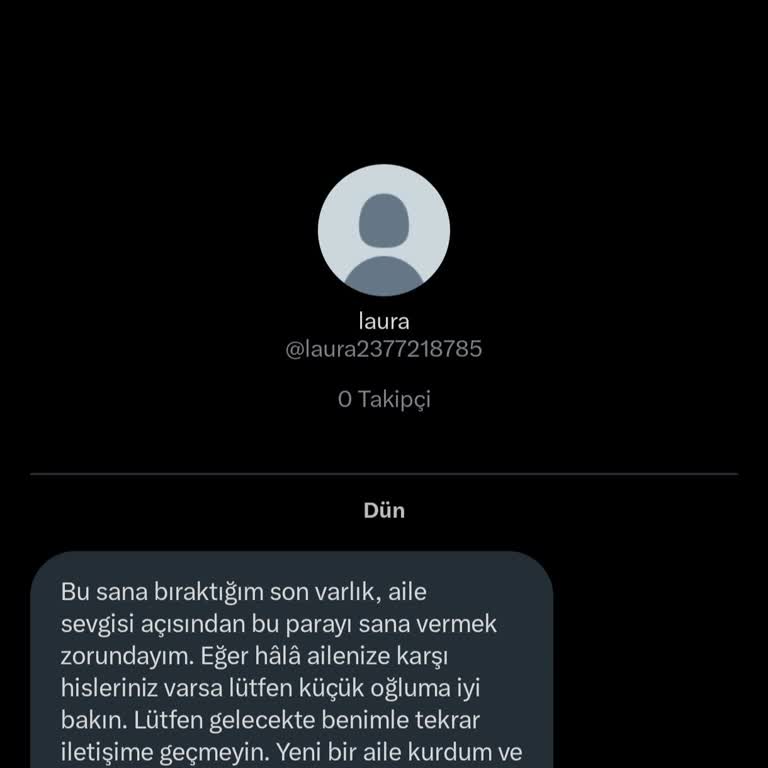Bilinmeyen Hesap Mesajlarıyla İlgim Yok