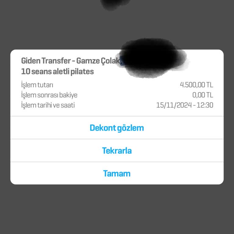 Düzensiz Seanslar Ve İade Sorunu: Gamze Çolak Pilates Stüdyosu