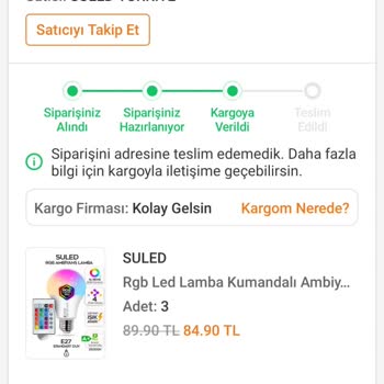 Teslimat Sorunu: Beklenen Ürün Gelmedi