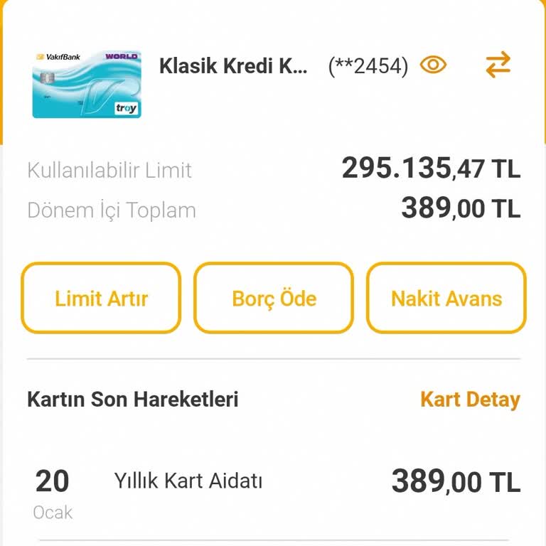 VakıfBank Kredi Kartı Aidatının İadesi Talebi