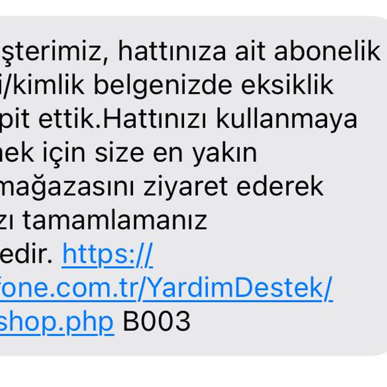 Vodafone'da Eksik Evrak Nedeniyle 20 Gündür Devam Eden Hattımın Kısıtlanması