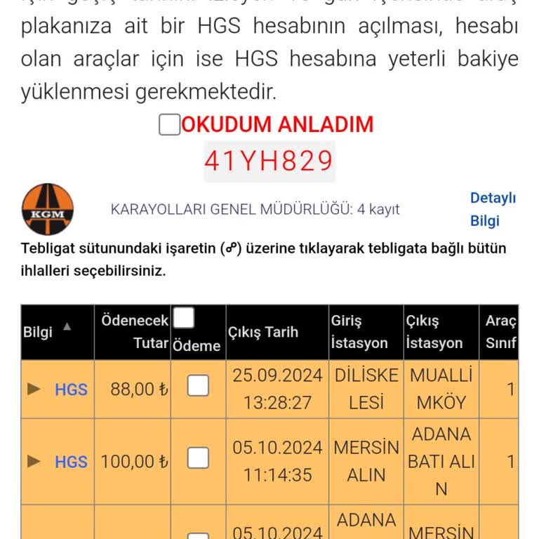 Hatalı HGS Geçiş Cezası: Yanlış Yansıtılan Ücretin İptali Talebi