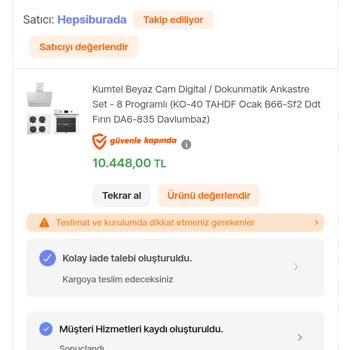 Kurulum Sorunu Ve İade Talebime Olumsuz Yanıt
