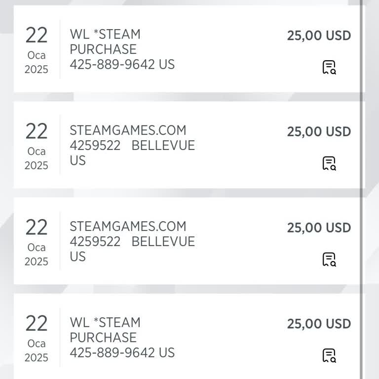 Steam Üzerinden Bilgim Dışında Yapılan Çekim Sorunu