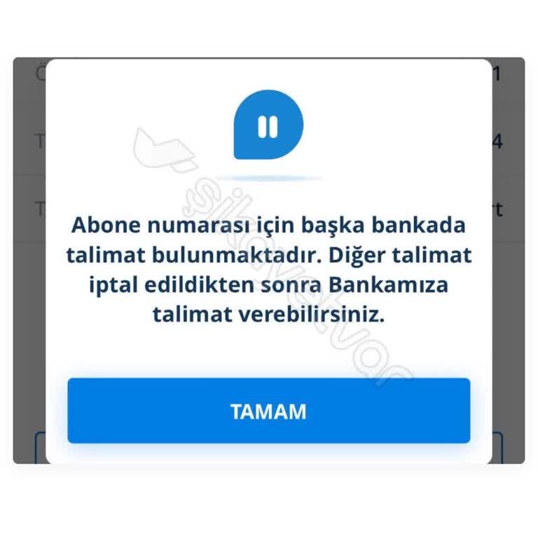 Otomatik Ödeme Talimatı İptal Sorunu