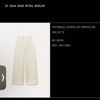 Beklenen Ürün İptali Ve Zara Müşteri Hizmetleri Sorunu