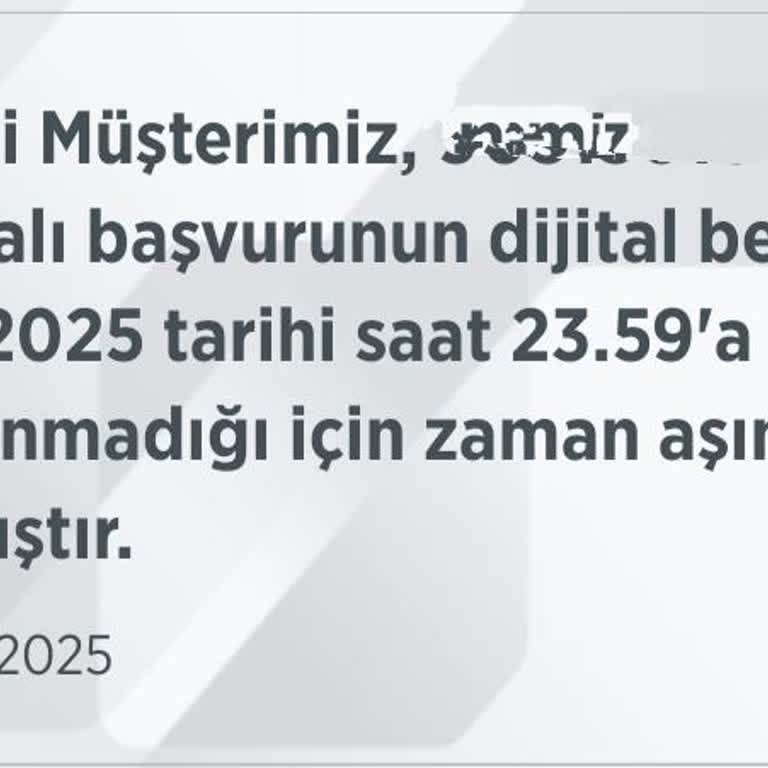 Ziraat Mobil'den Anlam Veremediğim Bildirim
