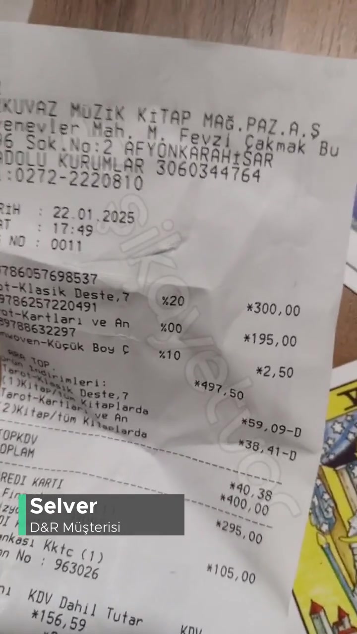 D&R Mağazasından Aldığım Tarot Destemde 2 Tane Aynı Kart Çıktı! videonun kapak resmi