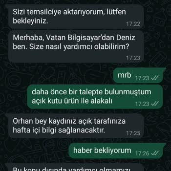 Vatan Bilgisayar'da Güvenlik Bandı Sorunu Ve Müşteri Hizmetleri İlgisizliği